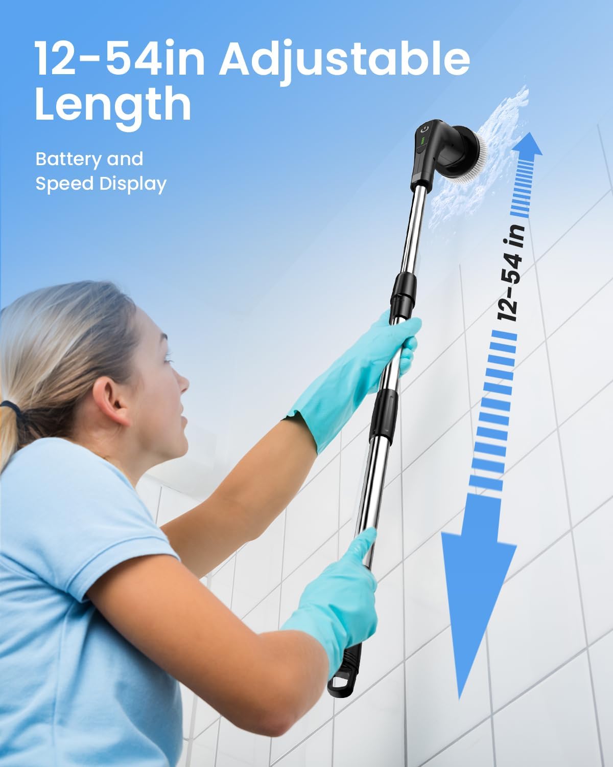 AuraClean™ Electric Spin Scrubber – Cordless Power Cleaning Brush