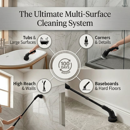 AuraClean™ Electric Spin Scrubber – Cordless Power Cleaning Brush